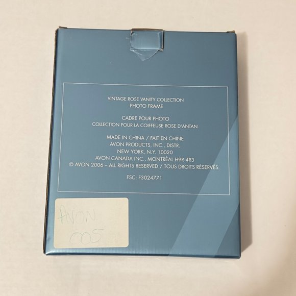 AVON Vint. Rose Vanity Collection Photo Frame Holds 3 1/2 x 5 Picture Hang/Stand - Picture 9 of 9